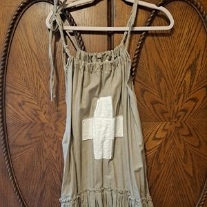 OOAK Vintage 316 Linen Cross Tunic
